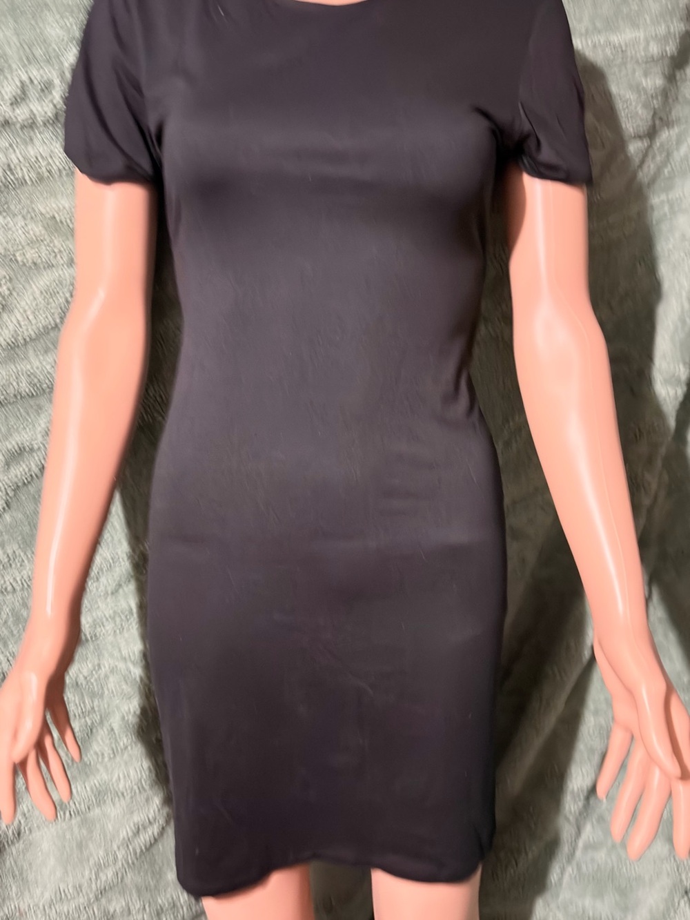 Classic Black Short Sleeve Mini Dress